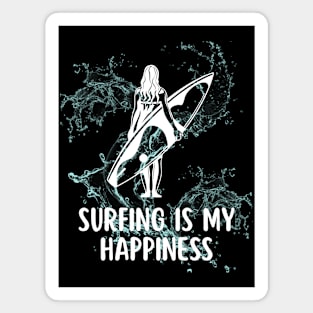 SURFING IS MY HAPPINESS Magnet